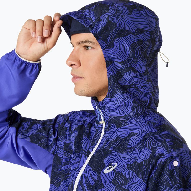 Дамско яке за бягане ASICS Fujitrail packable cobalt burst/indigo blue/cream 6