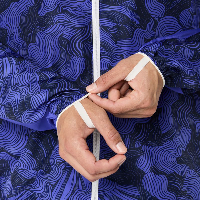 Дамско яке за бягане ASICS Fujitrail packable cobalt burst/indigo blue/cream 10