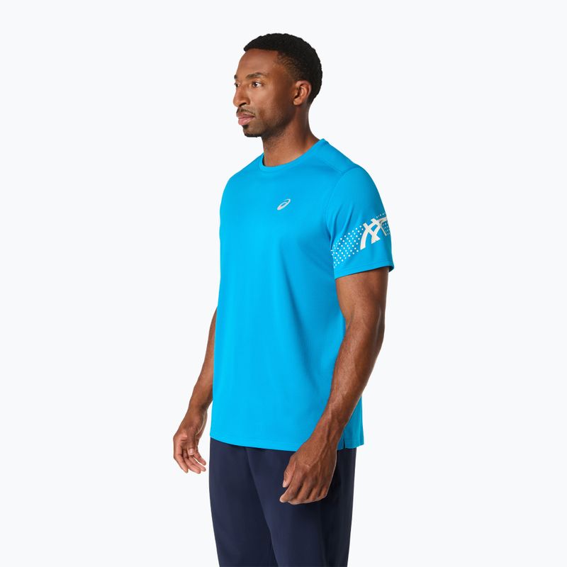 Мъжка тениска за бягане ASICS Icon SS aegean blue/cream 4