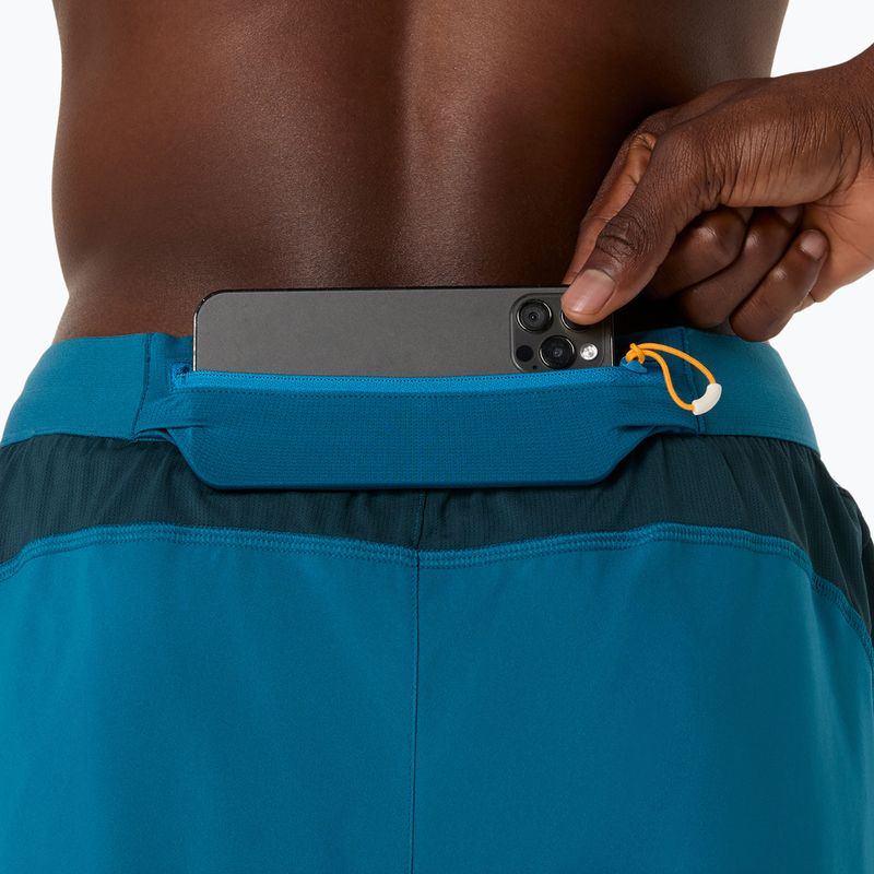 Мъжки шорти за бягане ASICS Road 2N1 5IN tranquil teal/dark teal/yamabuki 9