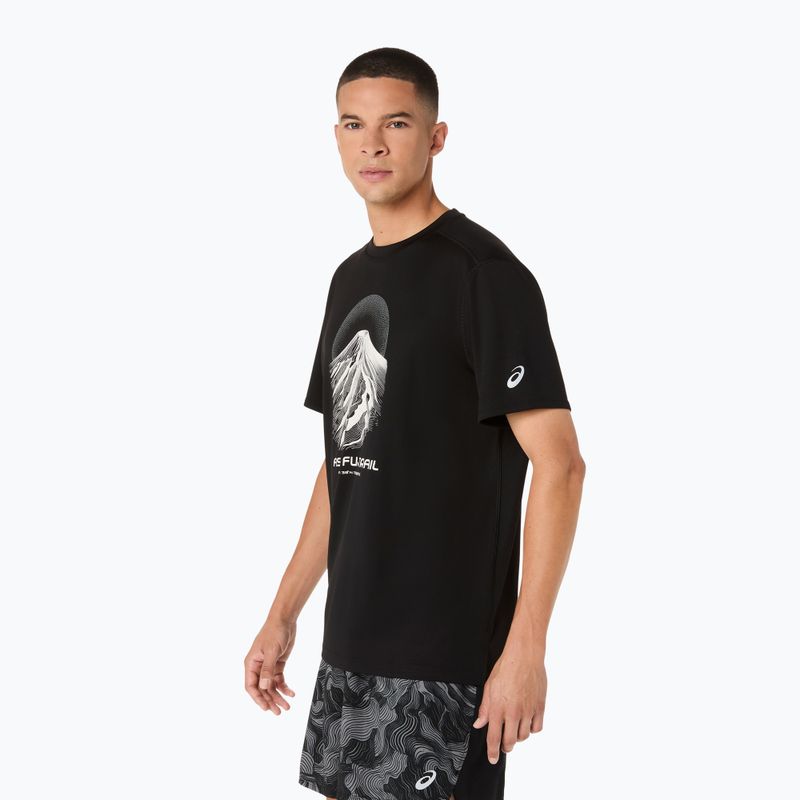 Мъжка тениска за бягане Asics Fujitrail Logo Ss Top Performance Black/Cream/Carbon 4