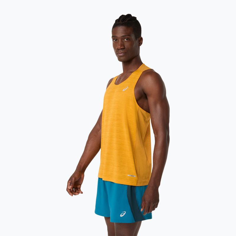 Мъжка тениска за бягане ASICS Road Singlet yamabuki 4