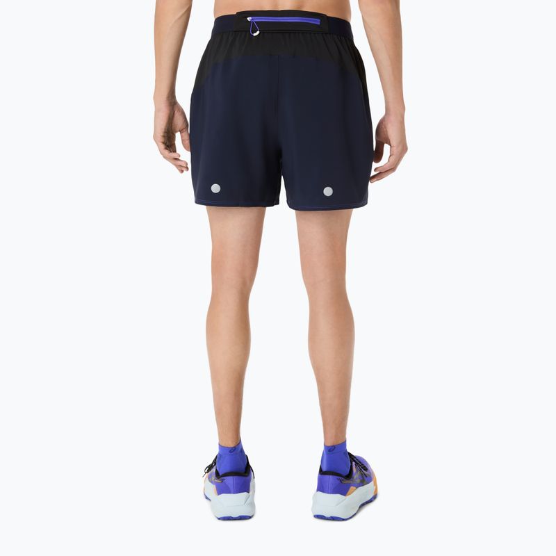 Мъжки шорти за бягане ASICS Fujitrail All Over Print 5IN midnight/cobalt burst/cream 3