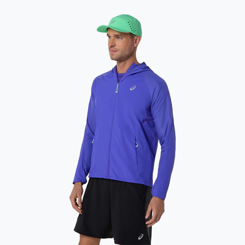 Мъжка тениска за бягане ASICS Road All Over Print Singlet cobalt burst/illuminate green 4