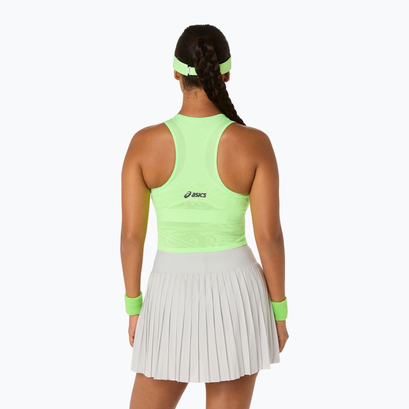 Дамска тениска за тенис ASICS Match Jaquard Crop Top W illuminate green 3