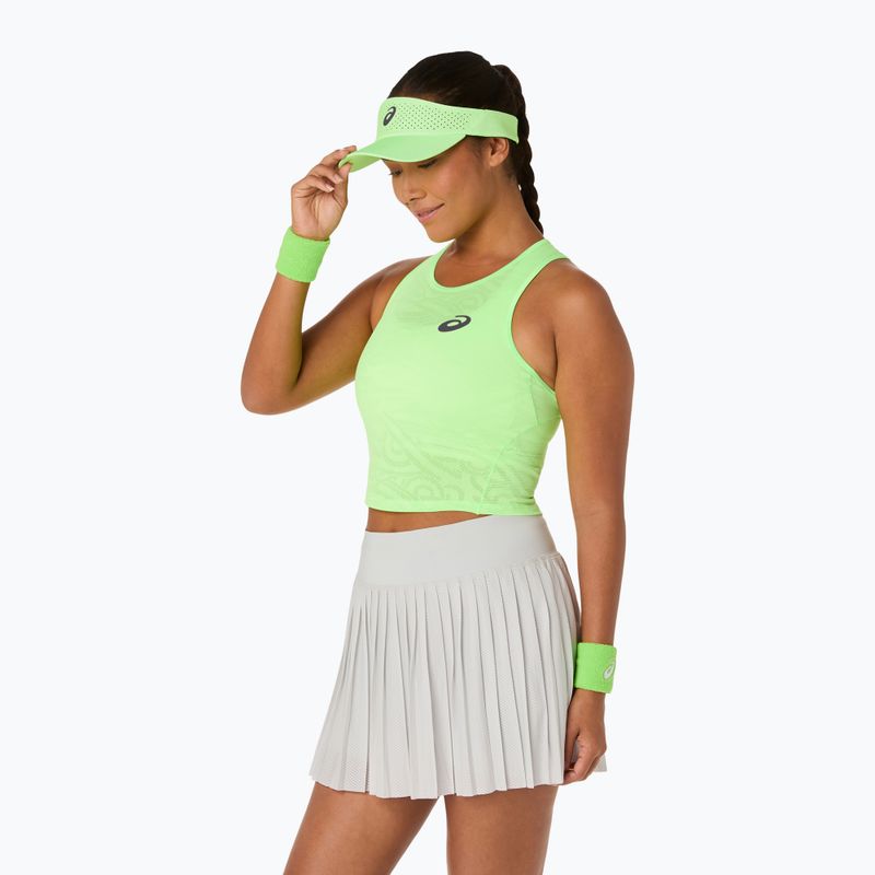 Дамска тениска за тенис ASICS Match Jaquard Crop Top W illuminate green 5
