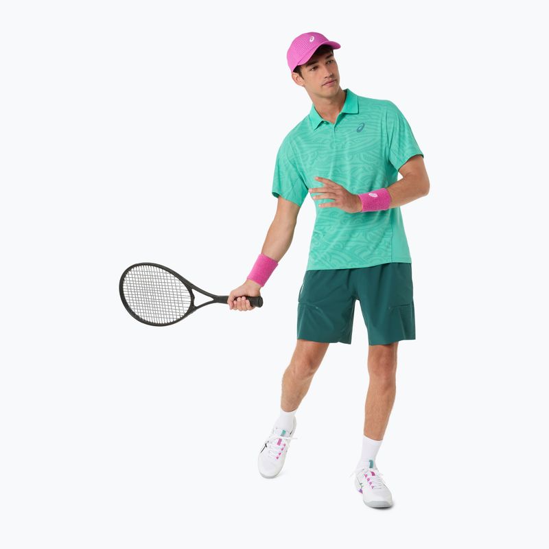 Мъжка фланелка за тенис ASICS Match Jacquard polo aurora green 2