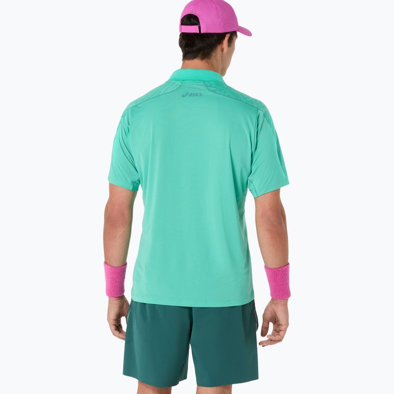 Мъжка фланелка за тенис ASICS Match Jacquard polo aurora green 3