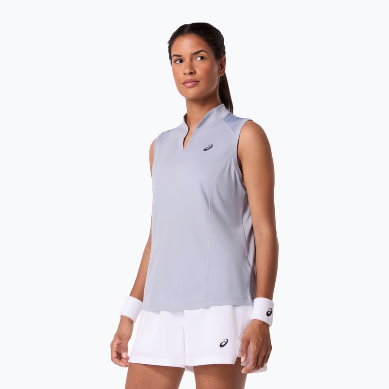 Дамска тениска за тенис ASICS Court Tank W grey/blue 5