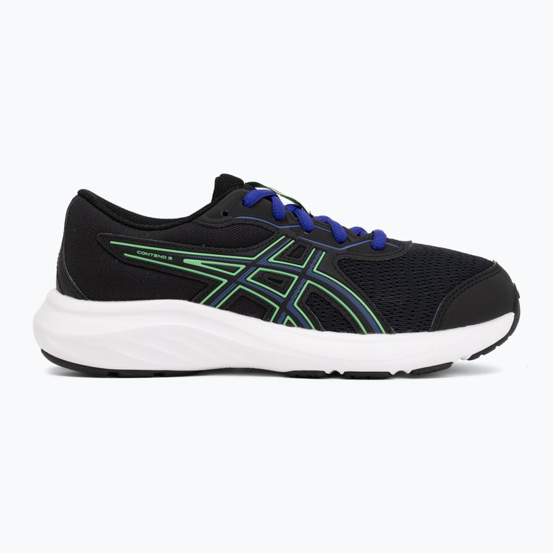 Детски обувки за бягане ASICS Contend 9 GS black/vital green 2