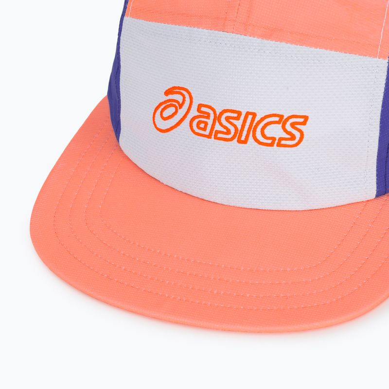 Шапка с козирка ASICS Performance Running 5 Panel sun coral/brilliant white 3