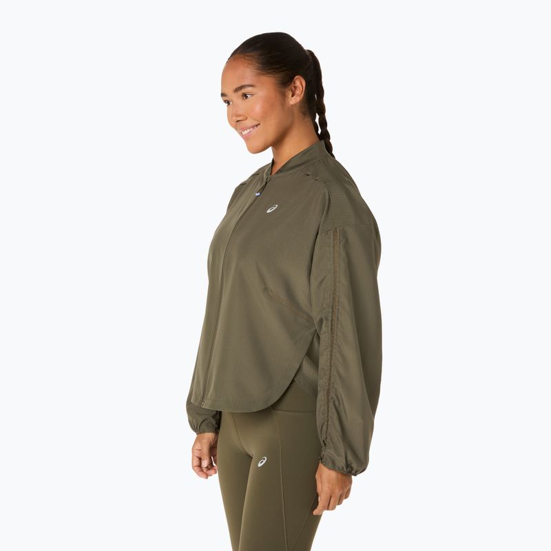 Дамско яке за бягане ASICS Nagino Run Adjustable dark olive 4