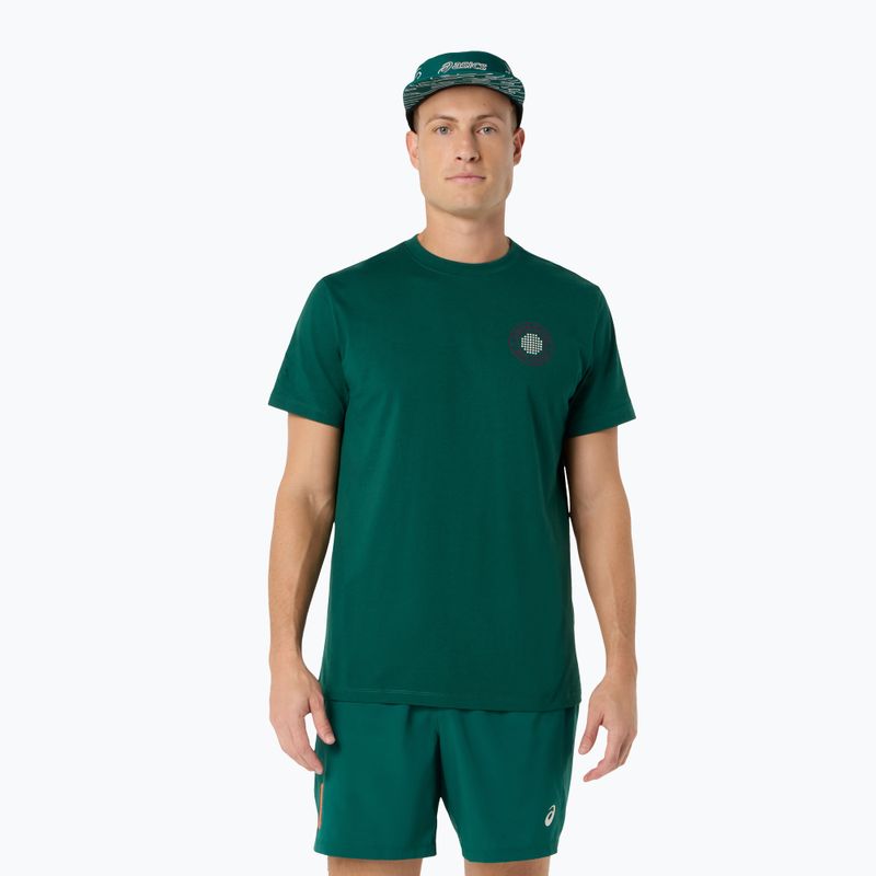 Мъжка тениска/фланелка за тенис ASICS Padel Court Graphic jewel green