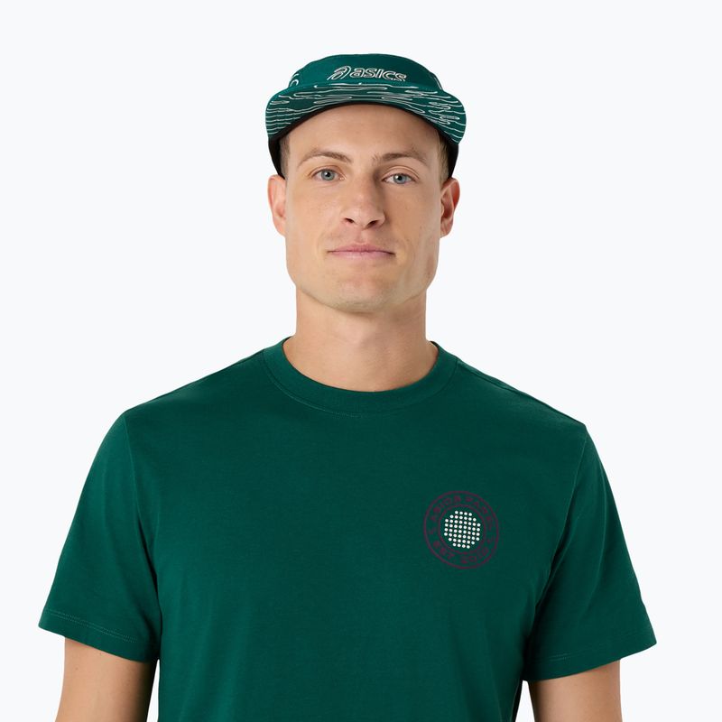 Мъжка тениска/фланелка за тенис ASICS Padel Court Graphic jewel green 5
