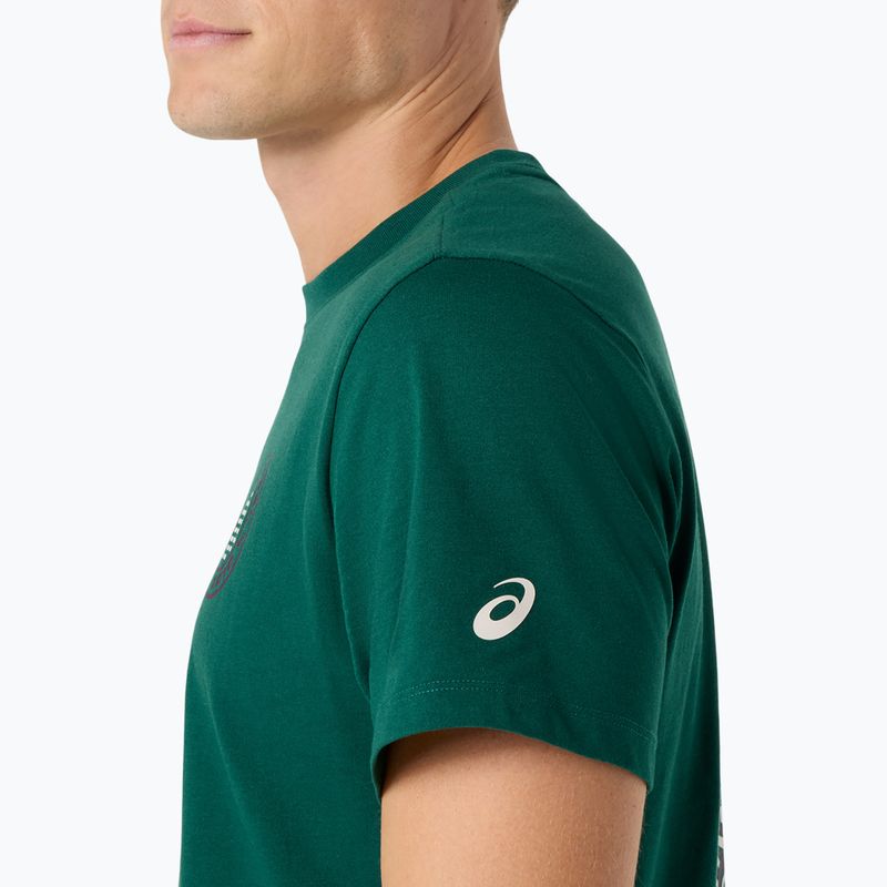 Мъжка тениска/фланелка за тенис ASICS Padel Court Graphic jewel green 7