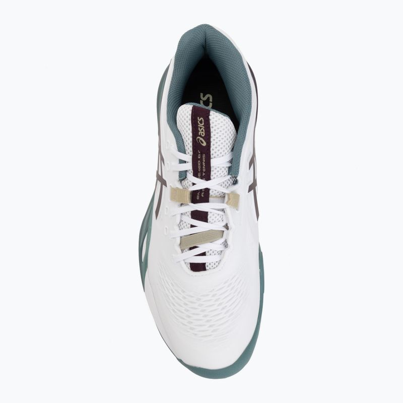 Мъжки обувки за тенис ASICS Gel-Resolution X Clay white/dark aubergine 5