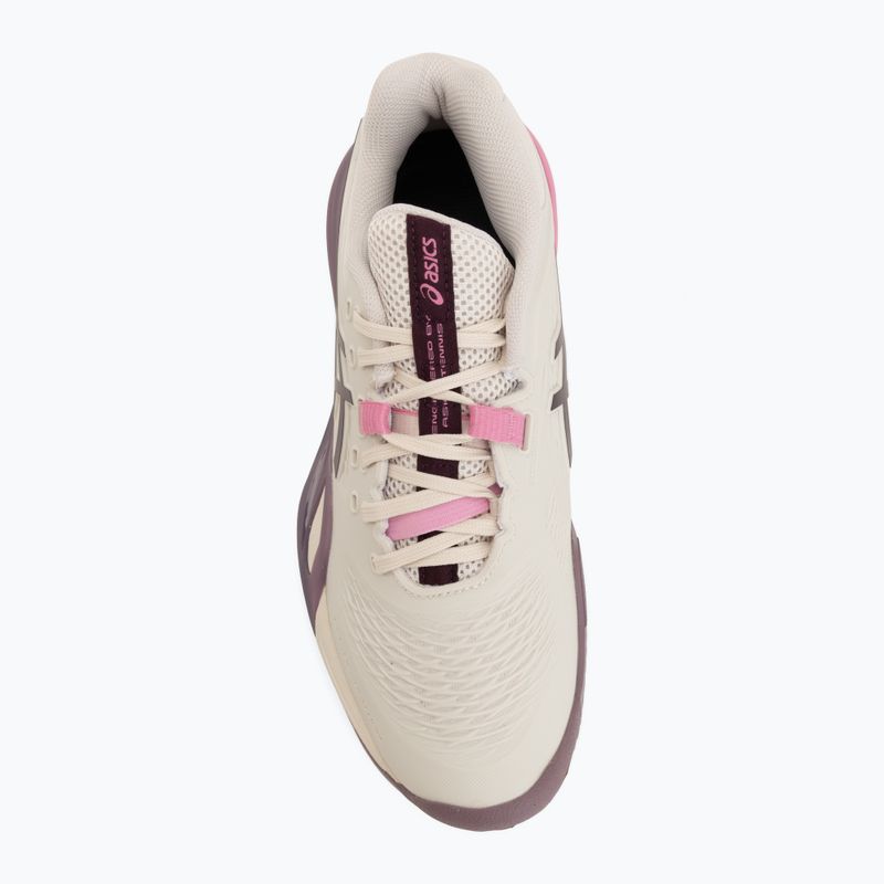 Дамски обувки за тенис ASICS Gel-Resolution X Clay soft oat/dark aubergine 5