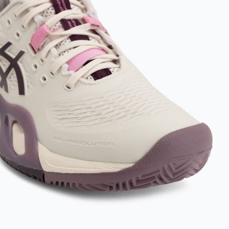 Дамски обувки за тенис ASICS Gel-Resolution X Clay soft oat/dark aubergine 7
