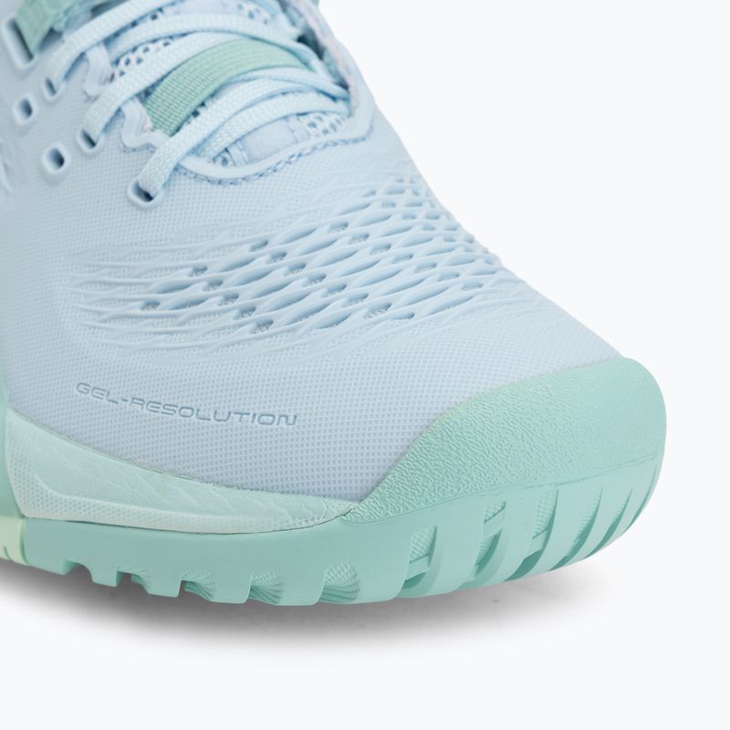 Дамски обувки за тенис ASICS Gel-Resolution X light blue/oasis green 7