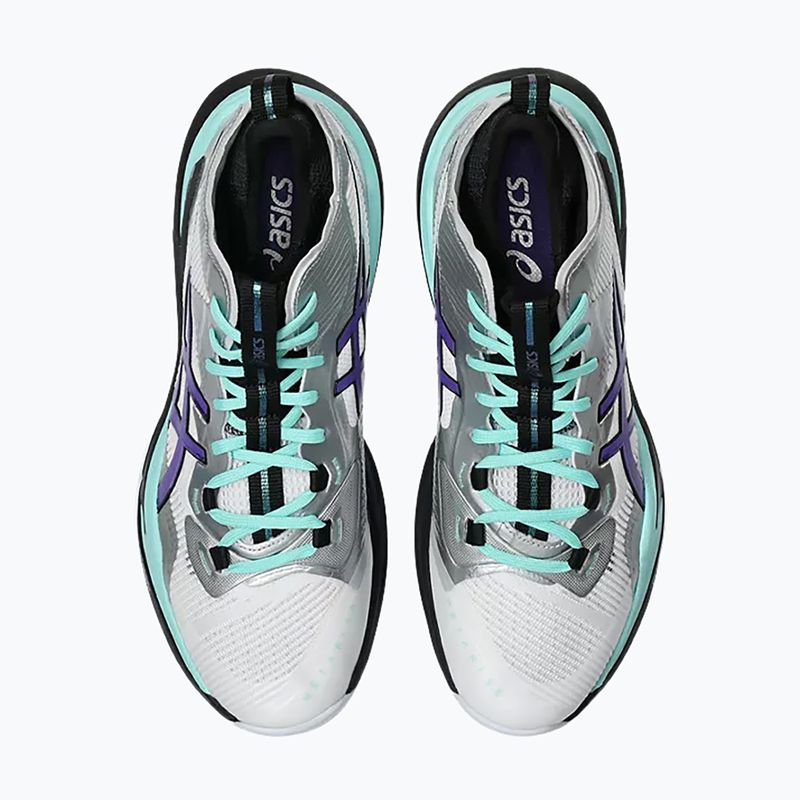 Мъжки обувки за волейбол ASICS Metarise 2 white/radiant amethyst 4