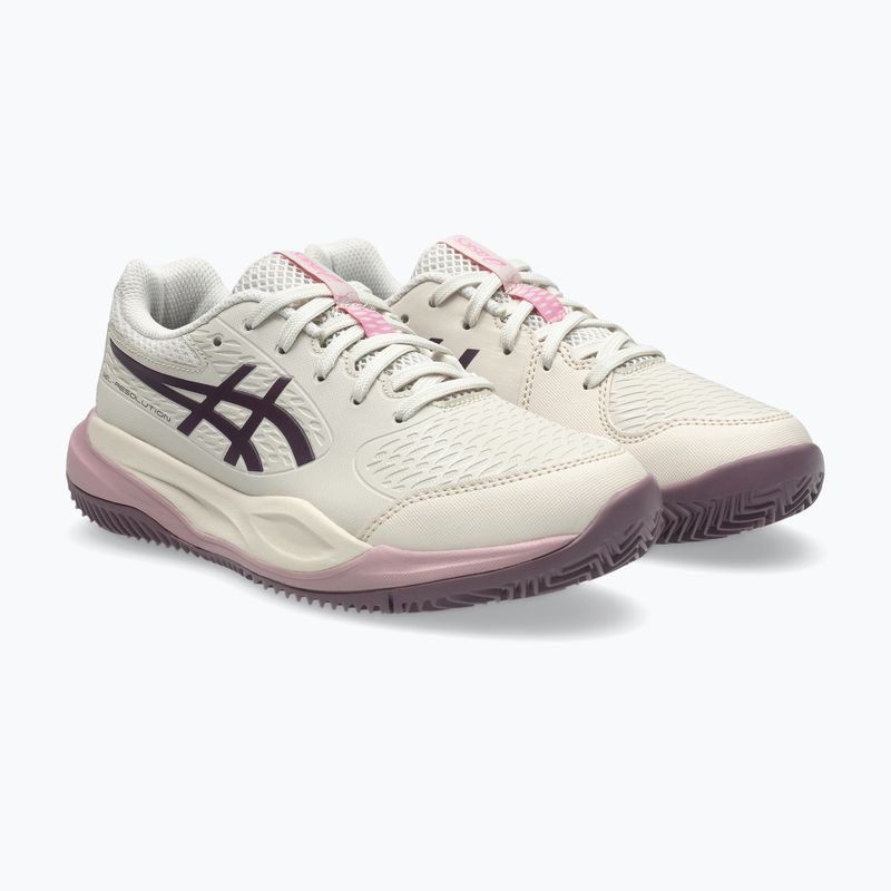 Детски обувки за тенис ASICS Gel-Resolution X GS Clay soft oat/dark aubergine