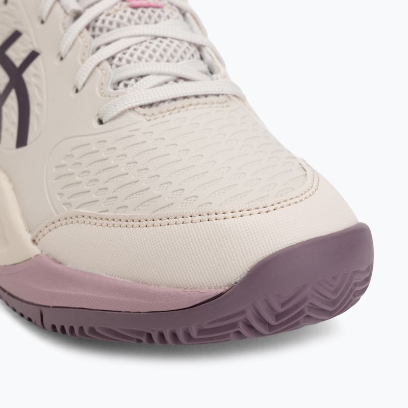 Детски обувки за тенис ASICS Gel-Resolution X GS Clay soft oat/dark aubergine 7