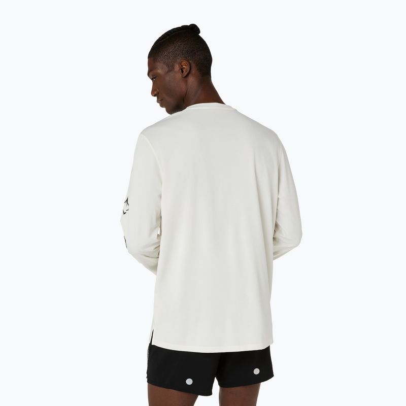 Мъжка блуза за бягане с дълъг ръкав Asics Fujitrail Logo Ls Top Cream 3