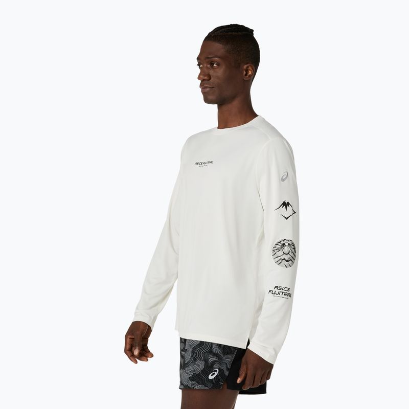 Мъжка блуза за бягане с дълъг ръкав Asics Fujitrail Logo Ls Top Cream 4