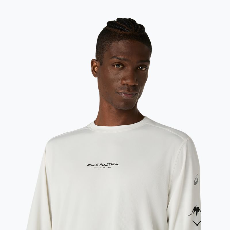 Мъжка блуза за бягане с дълъг ръкав Asics Fujitrail Logo Ls Top Cream 5