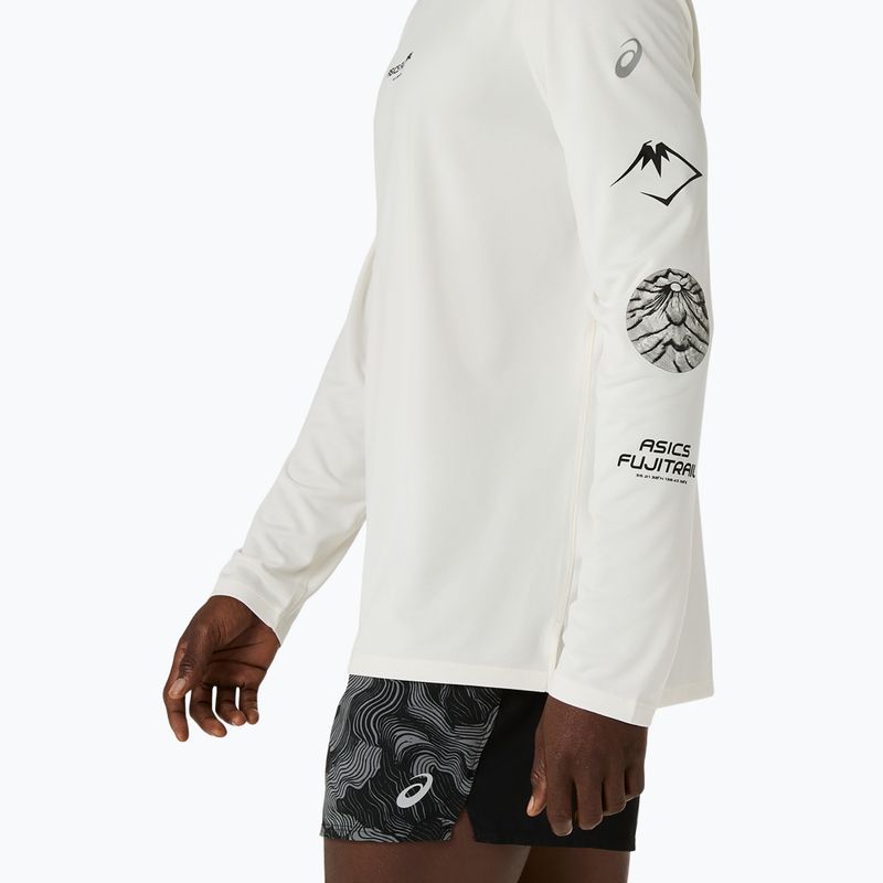 Мъжка блуза за бягане с дълъг ръкав Asics Fujitrail Logo Ls Top Cream 6