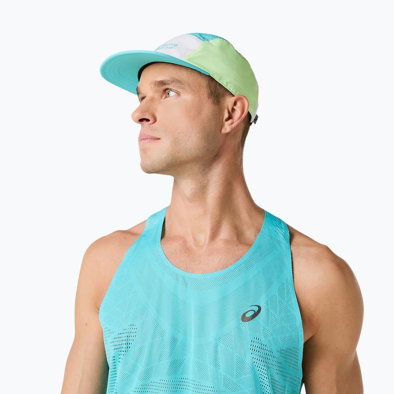 Мъжка тениска за бягане ASICS Metarun Singlet energy aqua 5