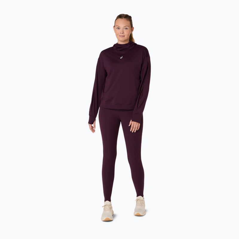 Дамски суитшърт за бягане ASICS Nagino Run Winter Hoodie dark aubergine 2