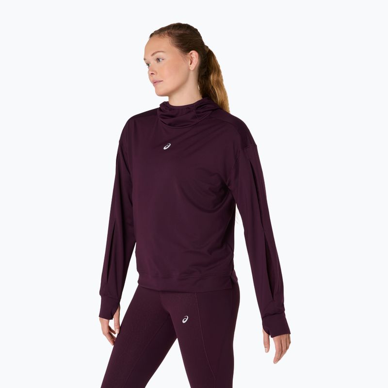 Дамски суитшърт за бягане ASICS Nagino Run Winter Hoodie dark aubergine 4