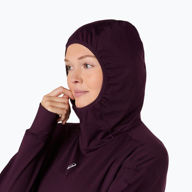 Дамски суитшърт за бягане ASICS Nagino Run Winter Hoodie dark aubergine 6