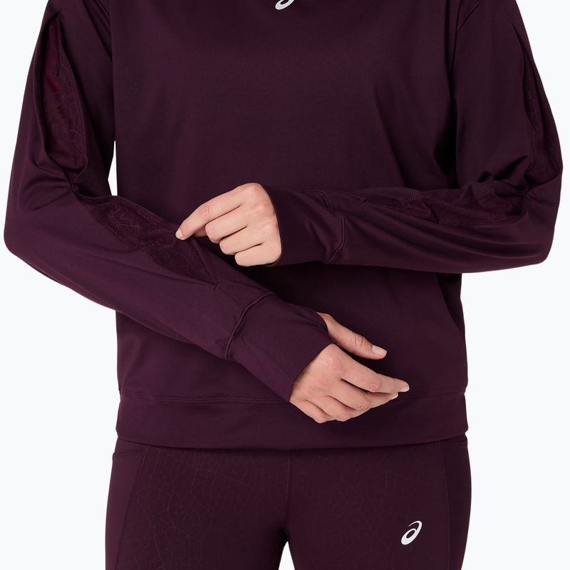 Дамски суитшърт за бягане ASICS Nagino Run Winter Hoodie dark aubergine 9