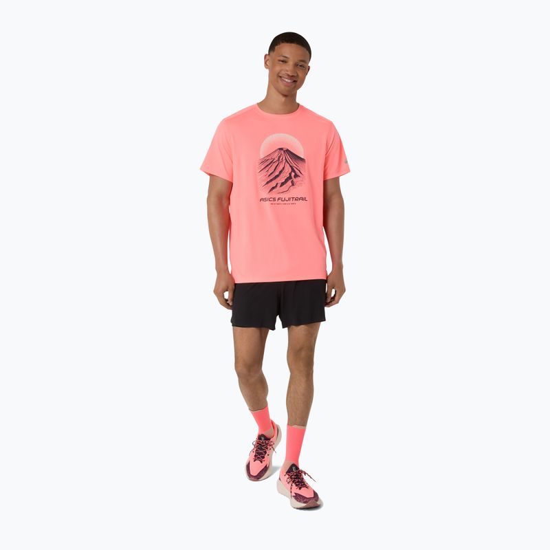 Мъжка тениска за бягане Asics Fujitrail Logo Ss Top Sun Coral 2