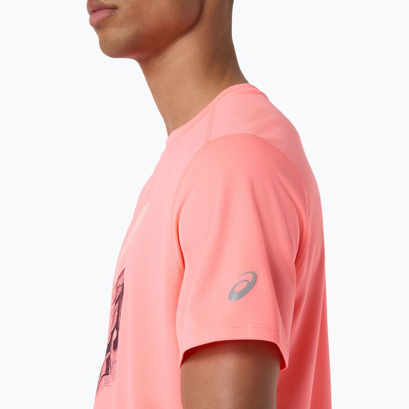 Мъжка тениска за бягане Asics Fujitrail Logo Ss Top Sun Coral 6