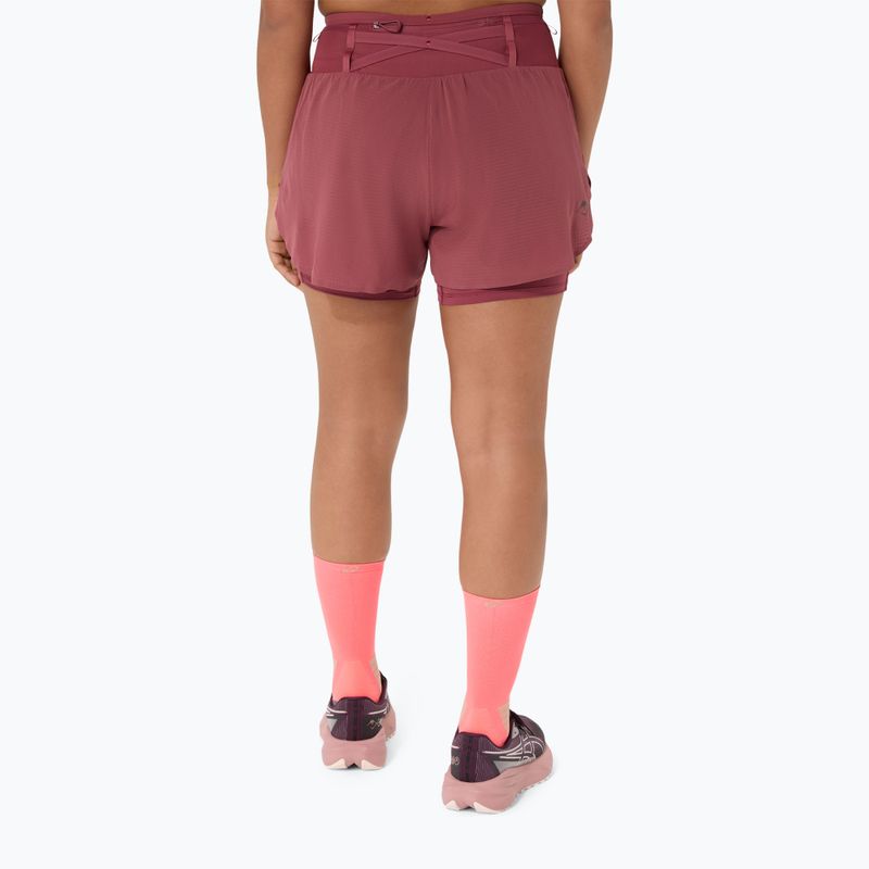 Дамски шорти за бягане ASICS Fujitrail Elite brisket red 3