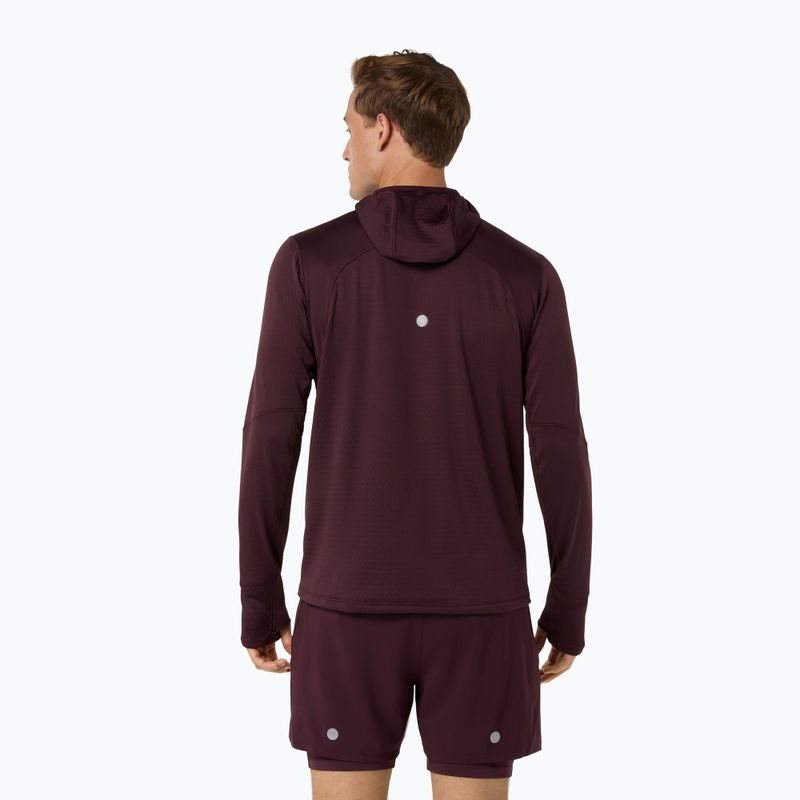 Мъжки суитшърт за бягане ASICS Road Winter Ls Hoodie dark currant 3