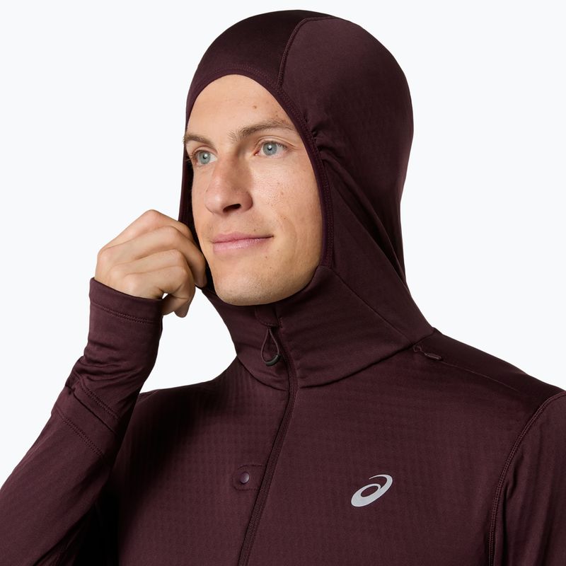 Мъжки суитшърт за бягане ASICS Road Winter Ls Hoodie dark currant 6
