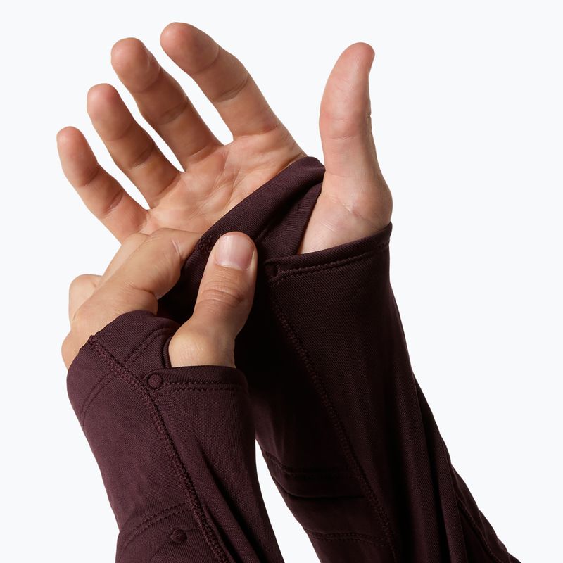 Мъжки суитшърт за бягане ASICS Road Winter Ls Hoodie dark currant 10