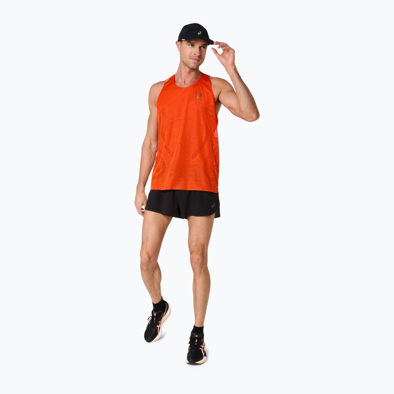 Мъжка тениска за бягане ASICS Metarun Singlet cherry tomato 2