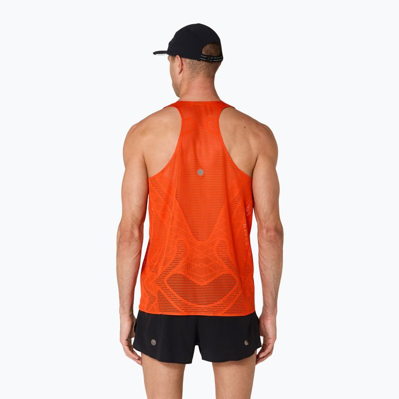 Мъжка тениска за бягане ASICS Metarun Singlet cherry tomato 3