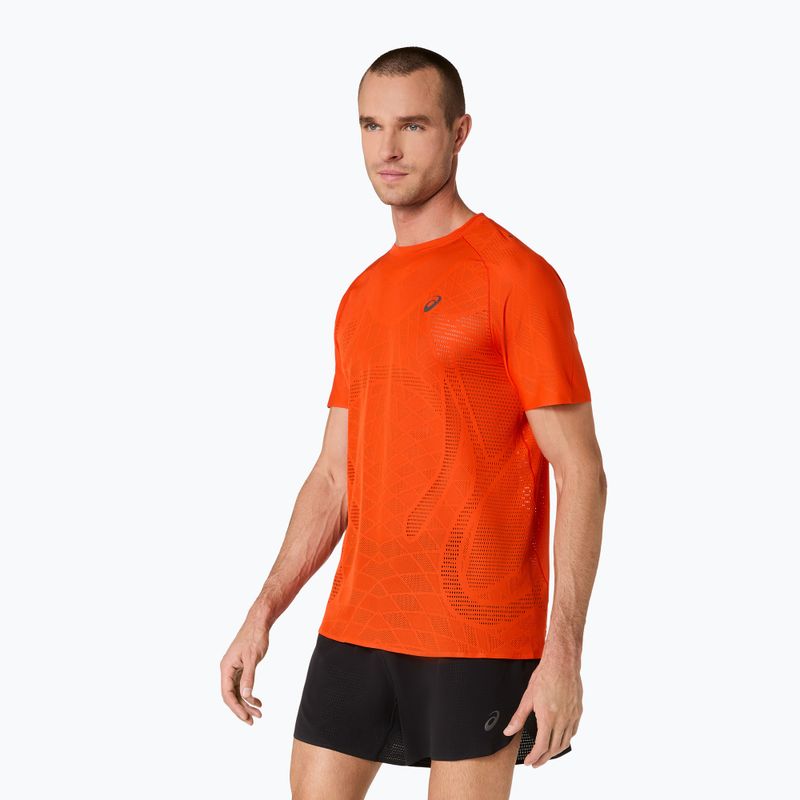 Мъжка тениска за бягане ASICS Metarun Top cherry tomato 4