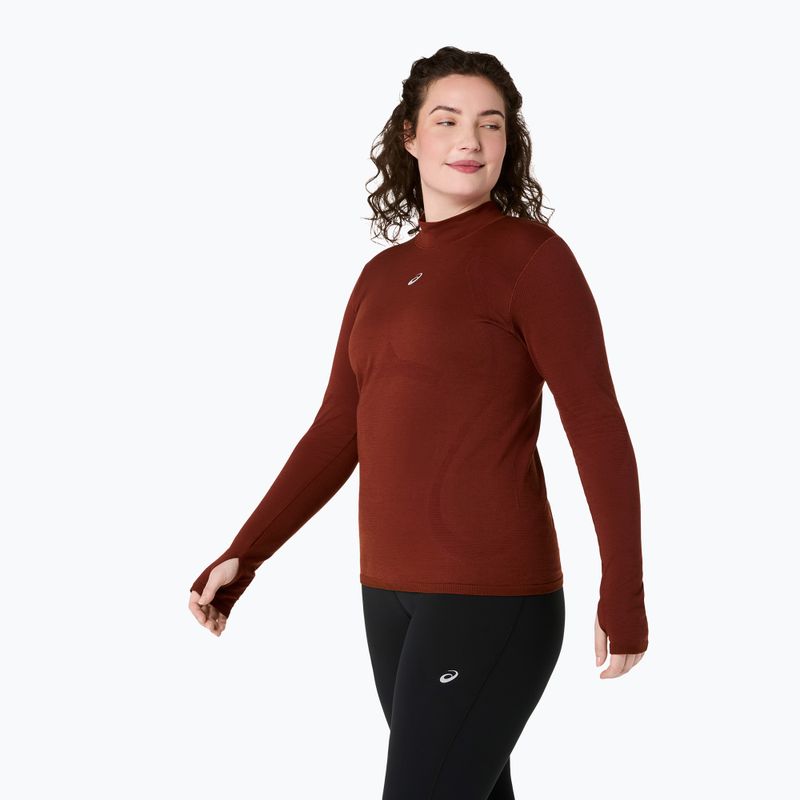 Дамски термоактивен суитшърт ASICS Road Winter Seamless Top singed red 4