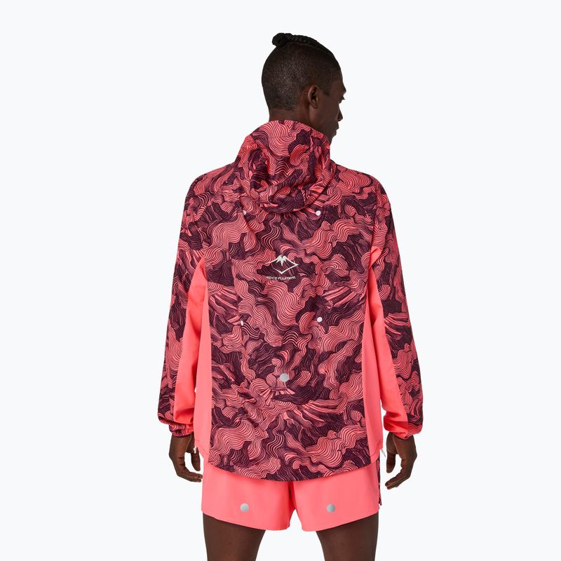 Мъжко яке за бягане Asics Fujitrail Packable Jacket blazing coral/dark aubergine 2