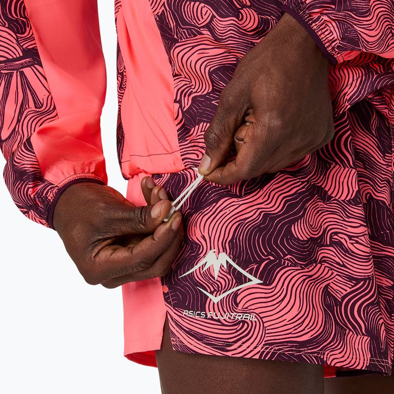 Мъжко яке за бягане Asics Fujitrail Packable Jacket blazing coral/dark aubergine 6