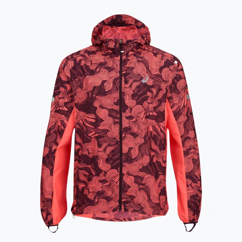 Мъжко яке за бягане Asics Fujitrail Packable Jacket blazing coral/dark aubergine 9