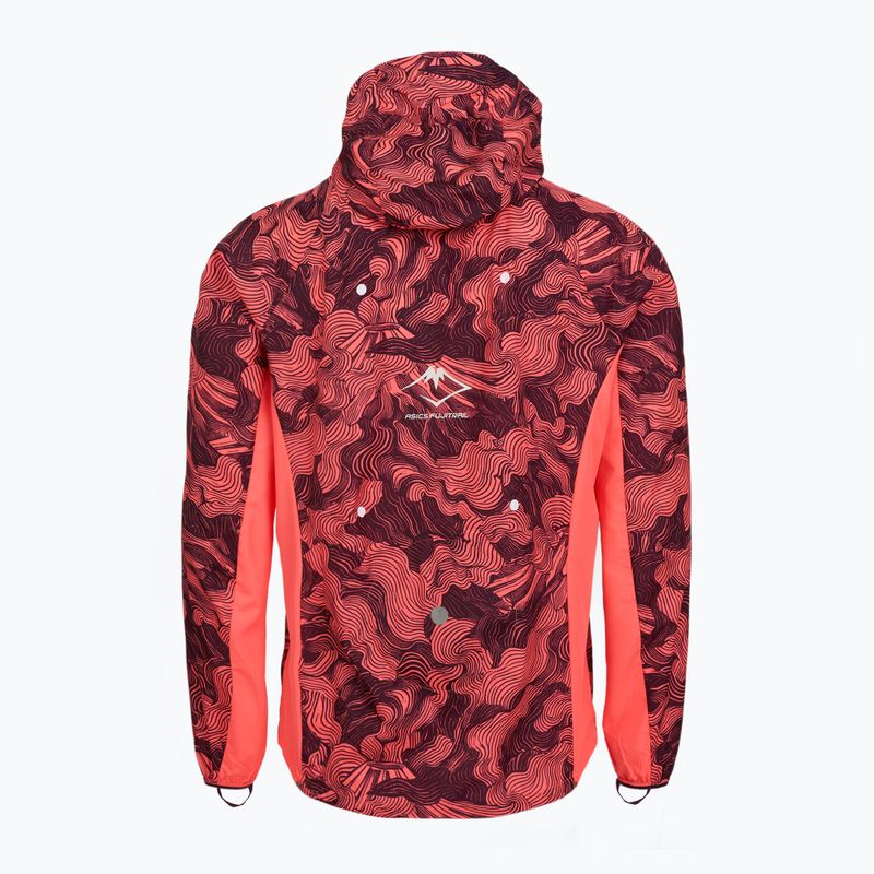 Мъжко яке за бягане Asics Fujitrail Packable Jacket blazing coral/dark aubergine 10