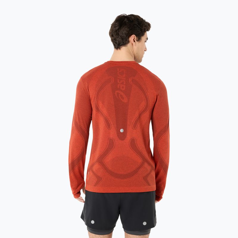 Мъжка блуза за бягане с дълъг ръкав ASICS Road Seamless Top singed red 2